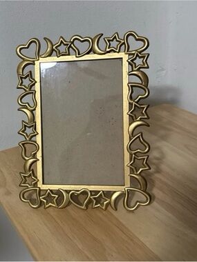 Gold Heart & Star Decorative Picture Frame